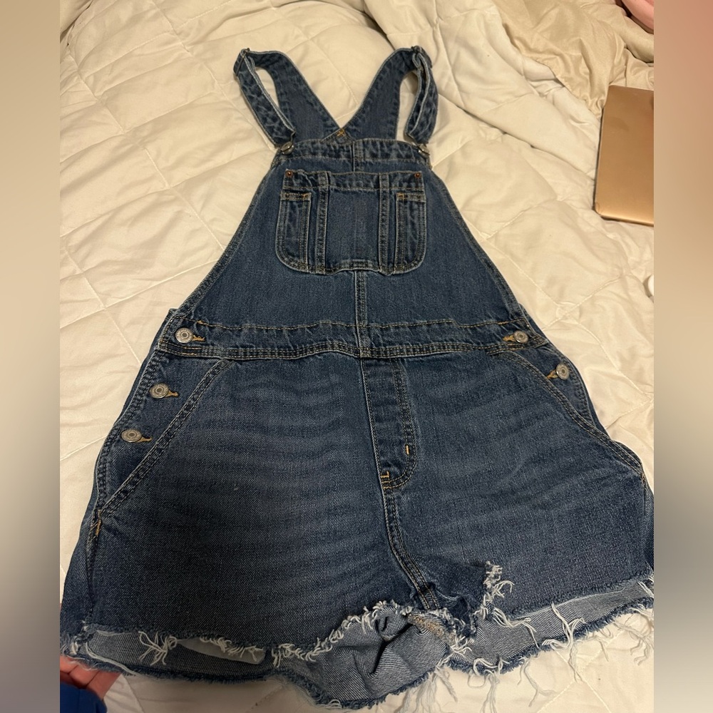 Denim Overall Shorts!